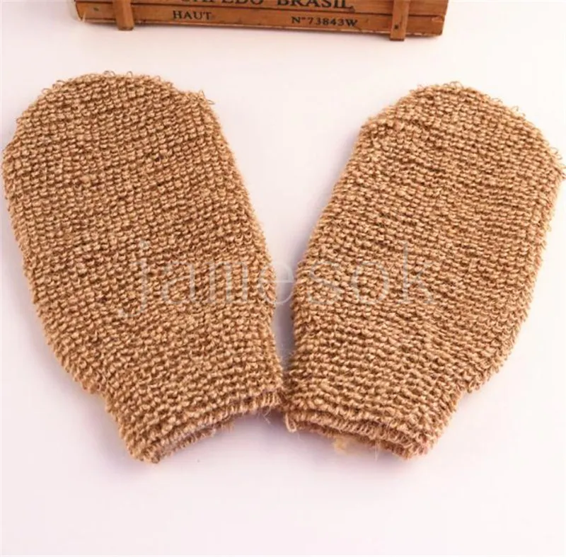 Jute pure fibre végétale Brosses de bain bain exfoliant bains gommage dos serviette massage de316