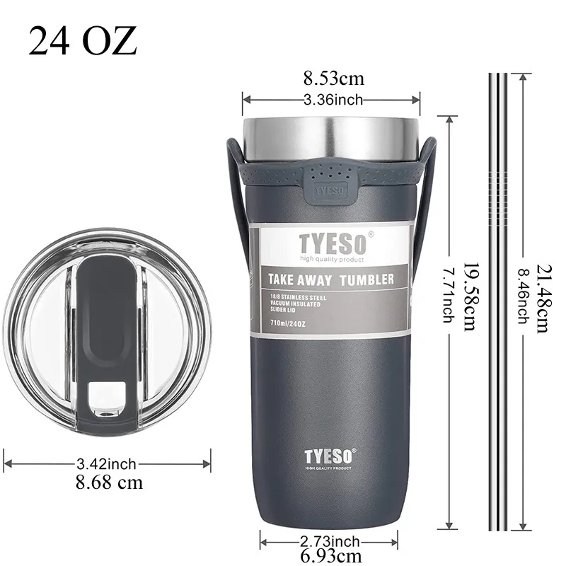 TYESO 열 머그잔 Thermos 물병 진공 컵 텀블러 Drinkware 커피 차 컵에 대 한 온도 병 Termos 텀블러 플라스크 220809