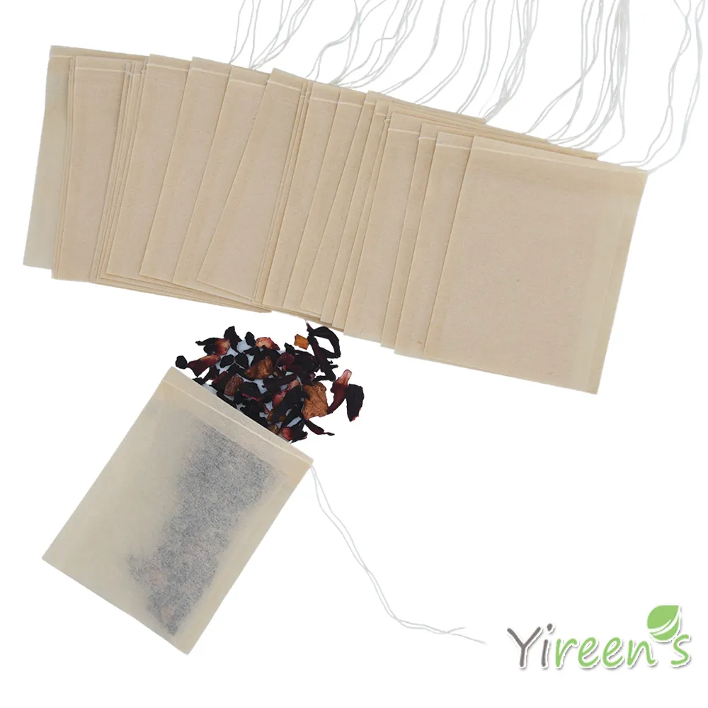 Narzędzia do herbaty zielonej 60 x 80 mm puste poszczególne torby filtra roślin ziołowych z strunami producent kawy Infuzer bez wybielacza 276S