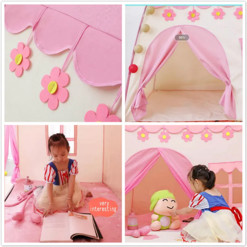 1,3 mln przenośny namiot zabawy dla dzieci Princess House Dzieci Play House Składany namiot dla dziewcząt chłopiec dekoracja pokoju 2207134649492