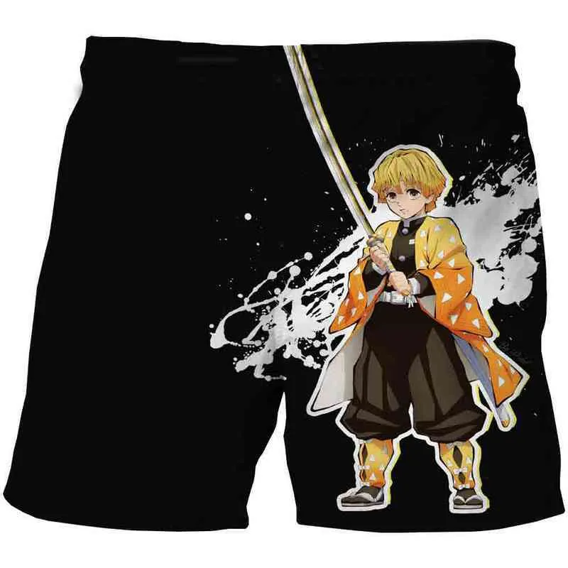 Kimetsu No Yaiba Anime Demon Slayer 3D Printed Shorts Men and Women College Style Korean Version of Wild Loose Wide