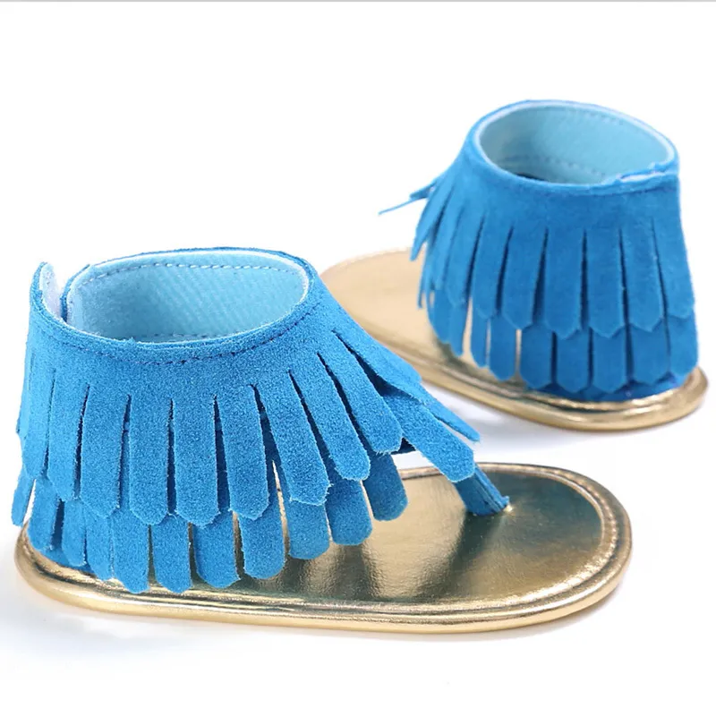 Pudcoco US Stock Fashion Lovely Baby Toddler Spädbarn Tassel Moccasin Sandal Girls Kids Soft Sole Shoes 018m 220621