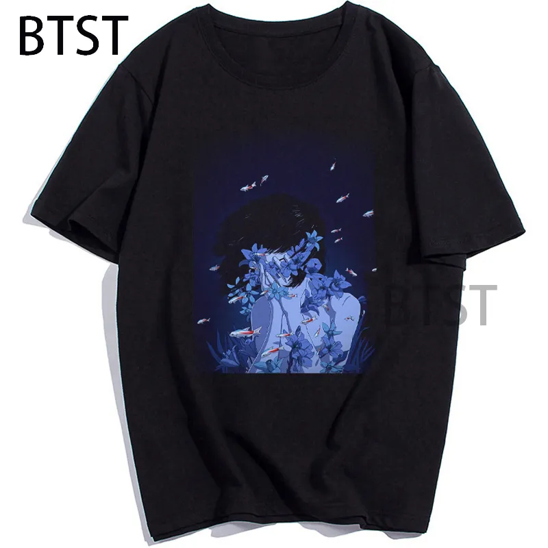 Perfect Blue Japanese Anime Girl TShirt Black Mens tshirt short sleeve tshirt cotton gothic clothes Aesthetic unisex clothes 220608