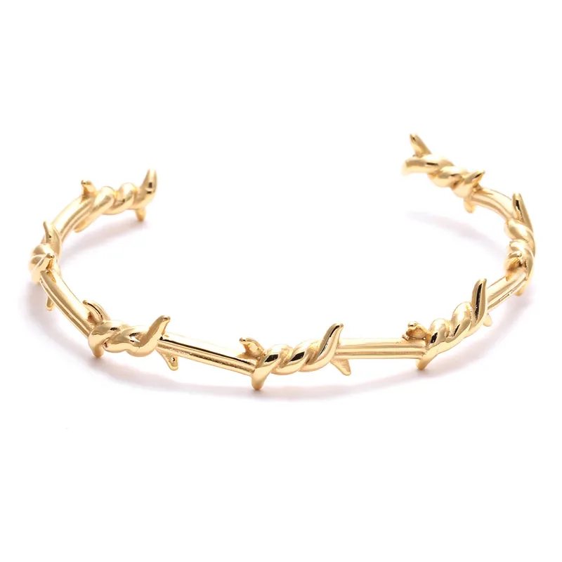 Kvinnor Bangle Titanium Steel Gold Cuff Gift Jewelry Men for Women Armband