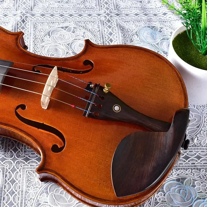 Klassieke solide hout viool volwassen kinderen professionele viool 4/4 volledig assortiment tijger gestreepte violines snaarinstrumenten