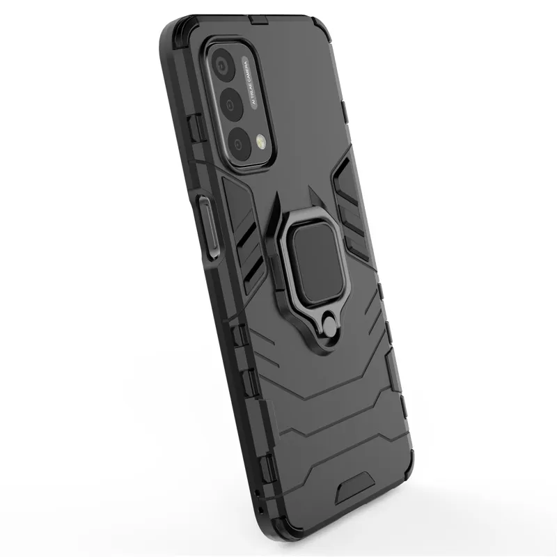 Caixas à prova de choque da armadura do anel de metal magnético para ONEPLUS Nord N200 N10 CE 5G N100 7T 8 8T 9 Pro Hard PC Soft TPU Capa traseira