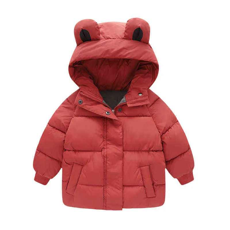 2022 inverno bambino neonati maschi giacche ragazzi con cappuccio spesso caldo ragazze piumino bambini capispalla giacche abbigliamento bambini 2-6 anni J220718