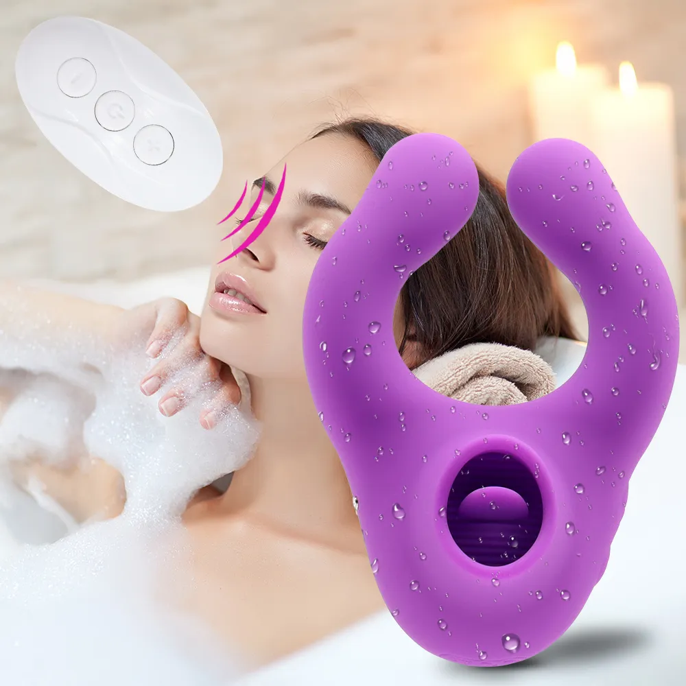 Par suger vibrator testikel penis ring klitoral nippel stimulator mjuk silikon massage perineum lämplig för vuxen sexig leksak