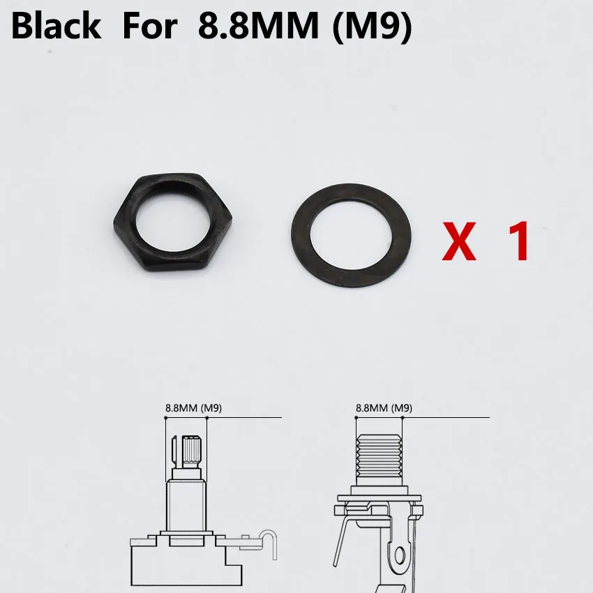エレキギター /ベースポテンショメータ（ポット）洗濯機 /出力ジャックナット