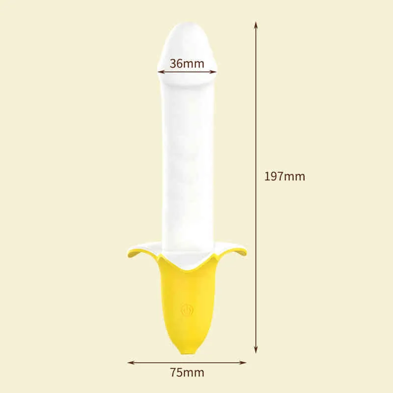 NXY Vibromasseur Puissant Banana Vibrator Pulse Gode Rétractable Stimulateur De Clitoris Vaginal Outil De Masturbation Féminine Femme Mignonne Produit De Sexe 220427