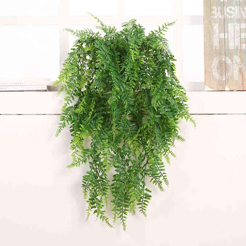 1 st 80 cm grön vinrankor silke konstgjorda hängande blad girland växter lämnar diy för hem bröllop fest badrum trädgård dekoration