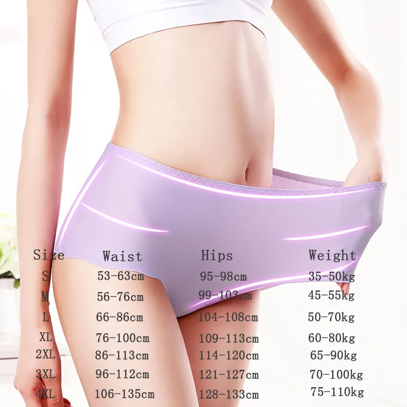 Seamless Panties For Women Plus Size Underwear 2XL 3XL 4XL Women's Cotton Briefs Comfort Intimates Fashion Female220511