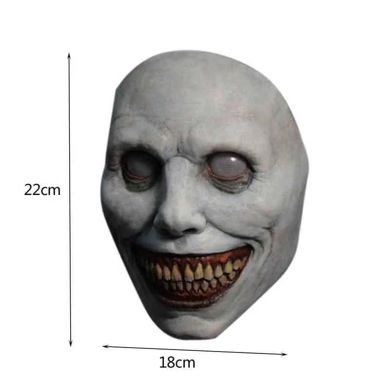 CREEPY HALLOWEEN MASK SMILING DEMONS HRORROR FACE MASS de onda cosplayen Props Headwear Dress Up Party Clothing Accessories Gifts L220711