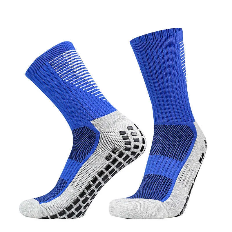 Nouveau talon bouclier motif Football chaussettes hommes femmes sport carré Silicone antidérapant Gripl chaussettes Calcetines Antideslizante Futbol