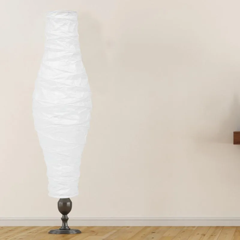 Lampy podłogowe Lampa zacieńczysta papier biały ryż japońsko stojąca owalna sypialnia Wysoka sofa do odczytu Sofa