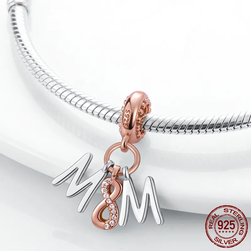 925 STERLING Gümüş Dangle Charm Takı Mor Pembe Soylu Kalp Yıldız Ay Boncuklar Boncuk Pandora Takılar Bilezik Diy Takı Aksesuarları