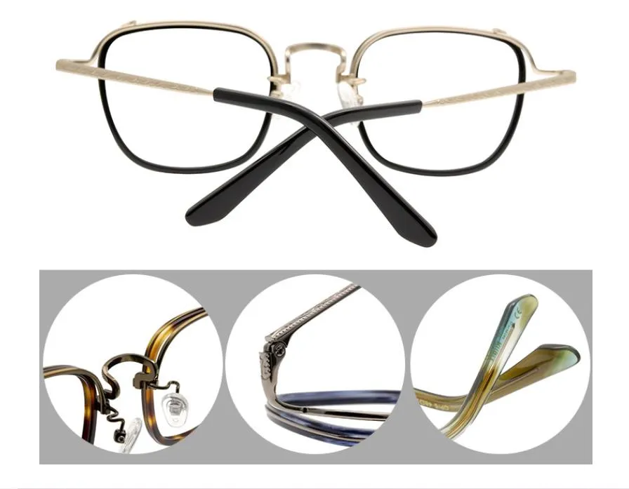 Marke Männer Brillen Rahmen Myopie Brillen Rahmen männer Optische Gläser Frauen Vintage Platz Brillengestelle für Rezept Objektiv w319E