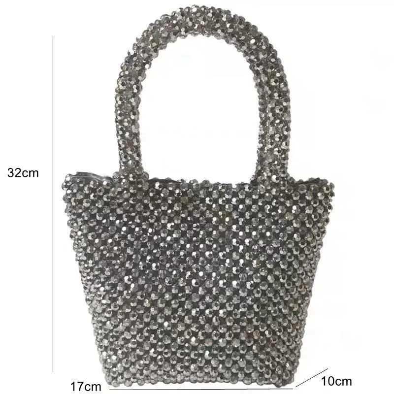 Сумки для жемчужина летняя рука пляжные женские сумки сумочка модная серебряная бусинка милые s и сумочки для женщин 220531