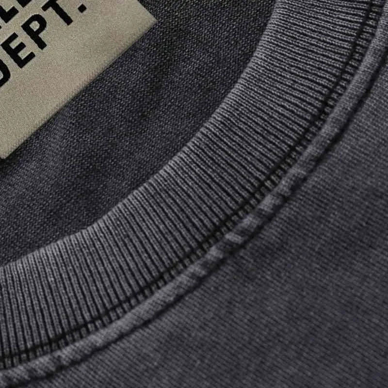 Designer Camisetas Mens Sweaters Hoodies Hip Hop High Street Fashion Marca GD Galerias Deptt Usado Lavagem Solta Em Torno Do Pescoço Imprimir Manga Curta T-shirt Homens CDAR 4N8X