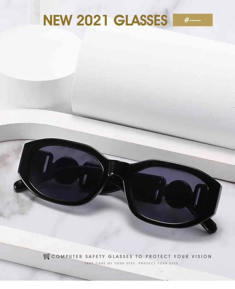 2022 Unique Small Sunglass Women Fashion Personality Lady Head Vintage Square Goggle SunGlass For Men oculos de sol1050334