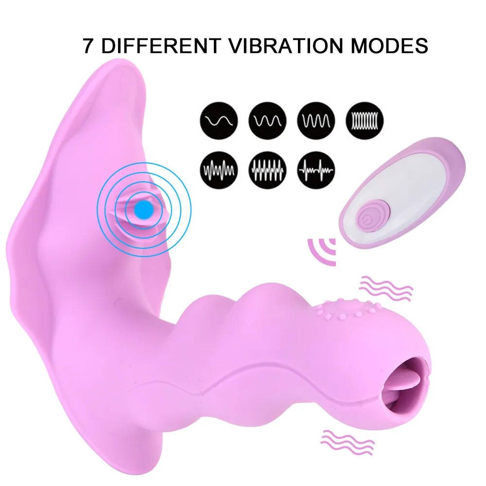 IKOKY – stimulateur de Clitoris portable, jouet sexy pour femmes, vibrateur à Double aspiration, télécommande, gode léchant la langue, 7 modes
