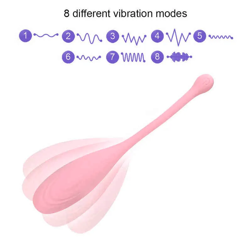 Nxy Eggs Vaginal Tight Exercise Vibrateur 8 Vitesse Produits pour adultes Ben Wa Balls Jump Sex Toys pour femmes Kegel Vibrant 220421