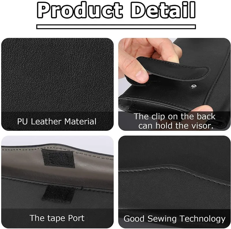 Car Visor Tissue Holder Box Mask Towel Premium Leather PU Sun Interior Storage for BMW Women Men 220523