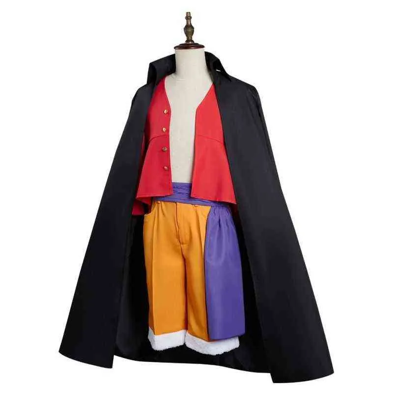 Anime Costumes One Piece Come Monkey D Luffy Cosplay Trenchcoat and Types Fits Hat Halloween Party Performance Clothing L220802