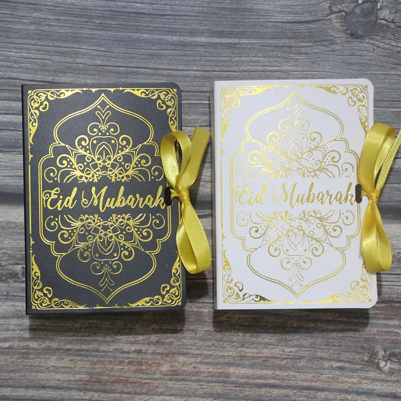 20/50/フォイルゴールドコーランスタイルEid Mubarak Candy Box Islam Ramadan Gift Muslim Festival Party Decoration Supplies 220427