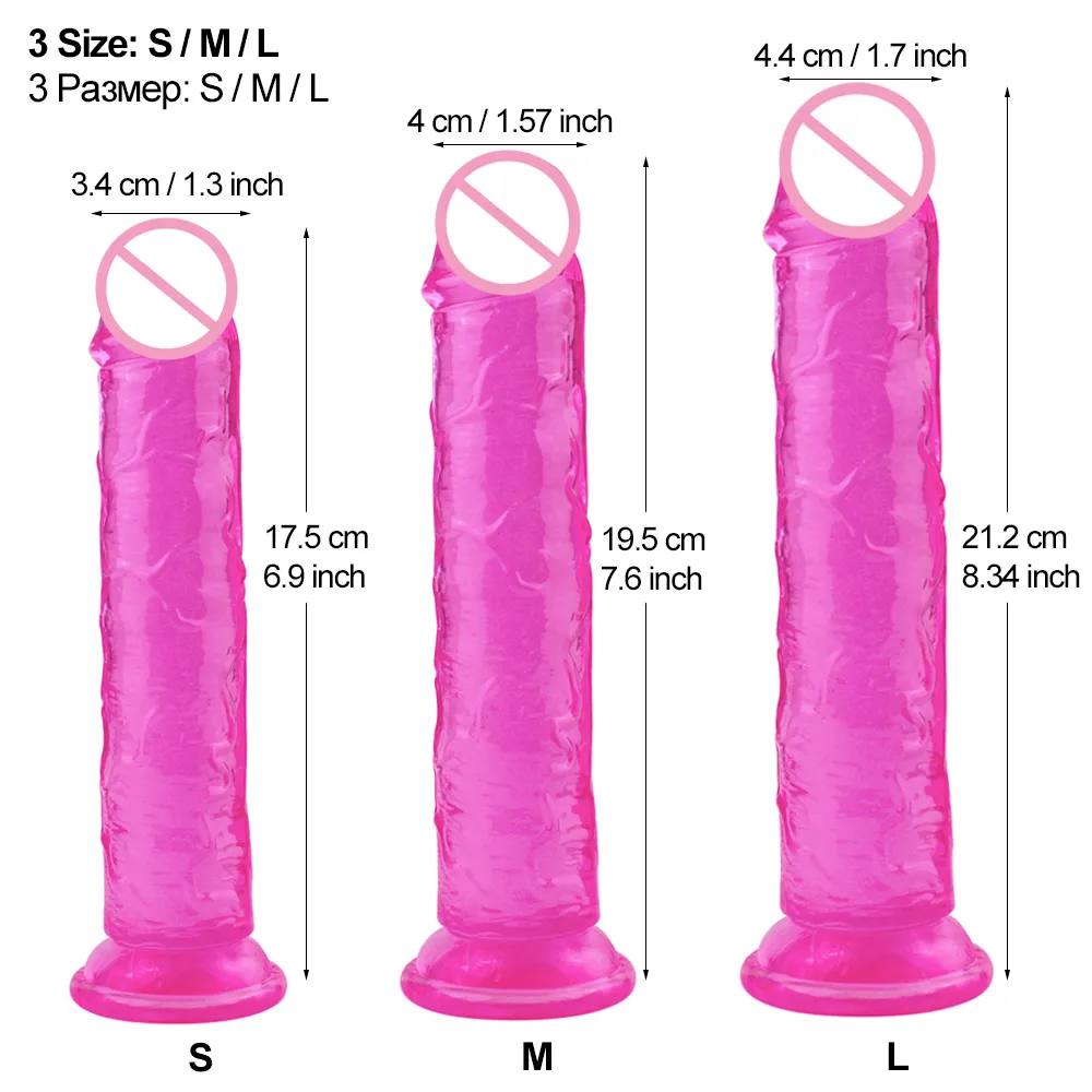 Gelee-Dildo, sexy Spielzeug für Frau, realistischer Penis mit Saugnapf, G-Punkt-Vagina-Stimulator, weibliche Masturbationsprodukte