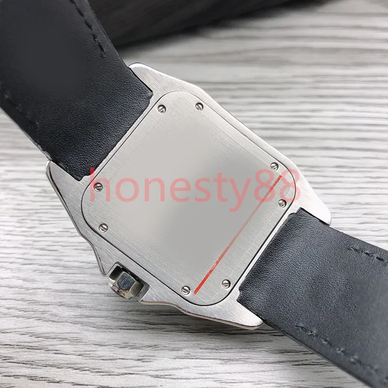 Luxury Men's Watches Montre De Luxe sports leisure watch 40mm automatic mechanical leather strap square stainless steel dial 215D