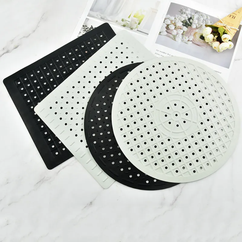 Quick Drain Kitchen Table Anti Slip Soft Rubber Sink Mat Drying Dishes Heat Insulation Protector Multifunctional Bathroom Home W220406
