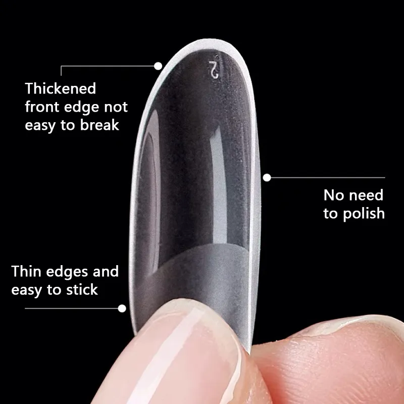 in Gel X Nails Tips Acrylic Coffin Fake Extension System Full Cover False Nail Sculpted Press on Capsule Art Tools 220716