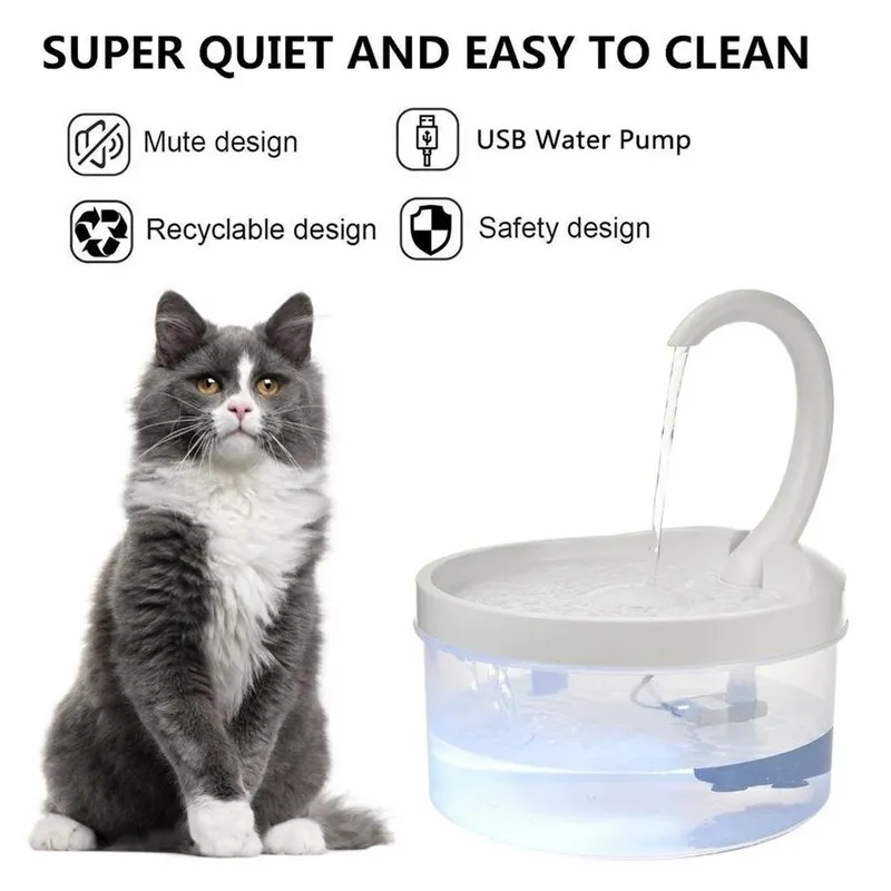 Pet Cat Circulation Circulation Drinking Filtro Filtro Filtro Drink Distruing Water Dispenser 2203236512224