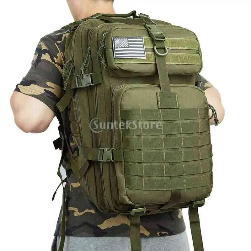 حقيبة ظهر تكتيكية عسكرية للجيش بسعة كبيرة 50 لتر حقيبة ظهر تكتيكية خارجية مقاومة للماء للتنزه والتخييم والصيد حقائب T220801