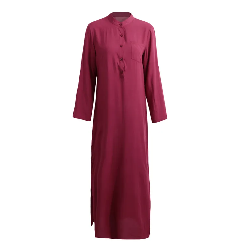 EaseHut Summer Dress Women Boho Solid Rolled Long Sleeve Button Shirt Sundress Elegant Loose Maxi Long Dress Plus Size 220621