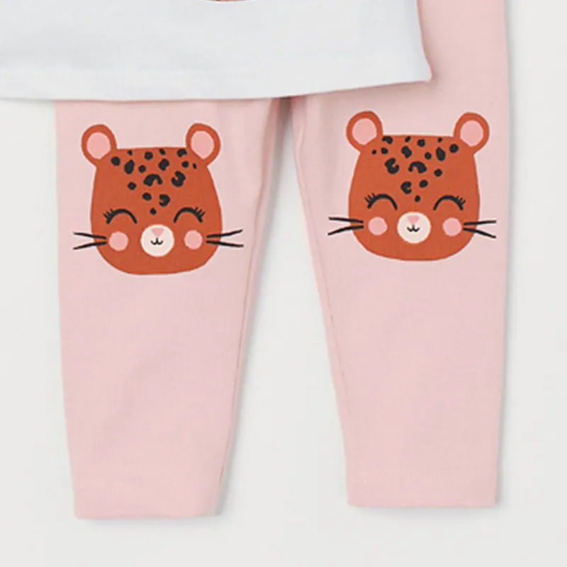 Little maven Summer Clothes Baby Girls Lovely Clothes Sets Cotton with Cute Cat Comfort and Soft for Kids Girls 2 to 7 year 220509