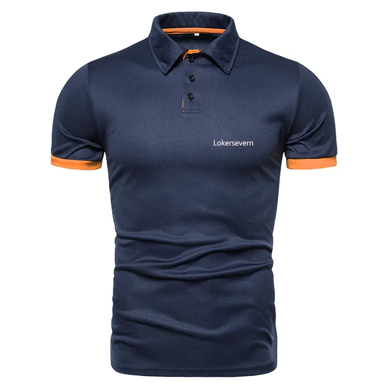 Lokersevern Men's Summer Short-sleeved POLO Shirt Casual Beach Short-sleeved Fashion Printed Top 220621