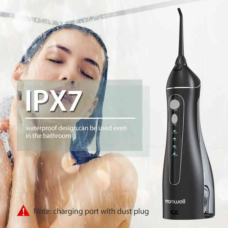 Irrigatore orale 4 modalità, filo interdentale portatile, acqua ricaricabile USB, spray 200ml, detergente + 6 spray 220511