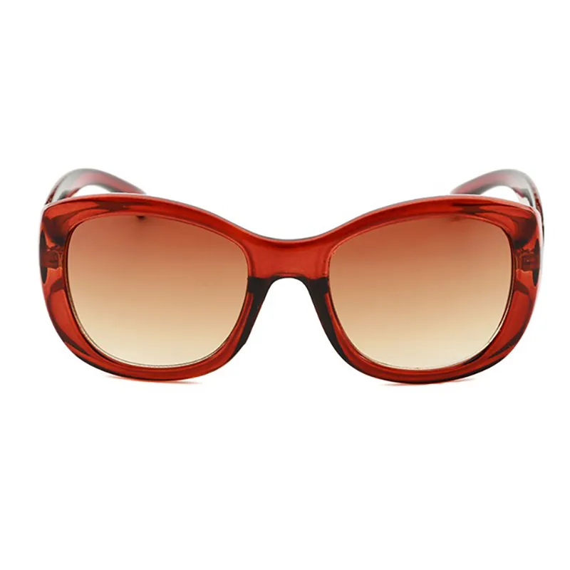 Летние пляжные женские солнцезащитные очки Золотая буква C на линзах Дизайнерские очки Круглые модные солнцезащитные очки в оправе «кошачий глаз» коричневые s170j