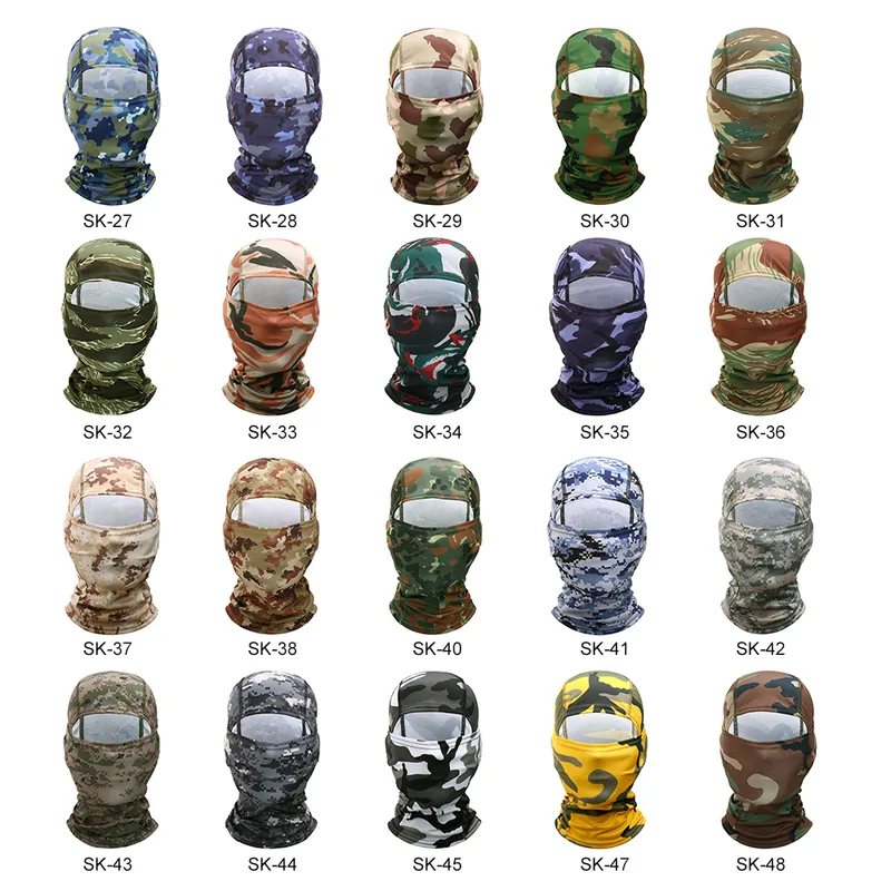 Sommer Taktische Sturmhaube Vollgesichtsschal Maske Kopfbedeckung Wandern Airsoft Camo Militär Radfahren Jagd Paintball Sonnenhut Männer 220517739880