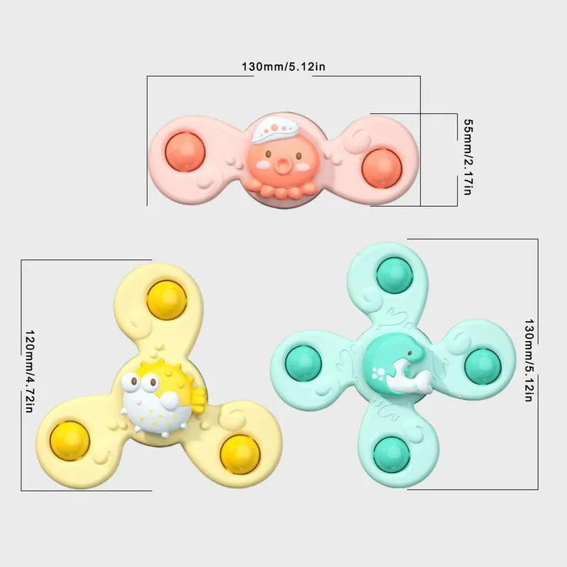 Montessori baby spin top bad speelgoed voor jongenskinderen baden sucker spinner zuignadje speelgoed voor kinderen 2 tot 4 jaar rammelt TEETER 220531