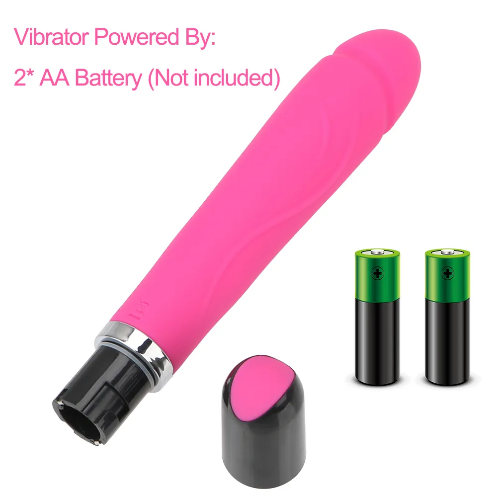 Vagina klitor massager 7 hastigheter sexiga leksaker för kvinnor dildo drivs av batteri g spot vibrator klitoris stimulator vuxen