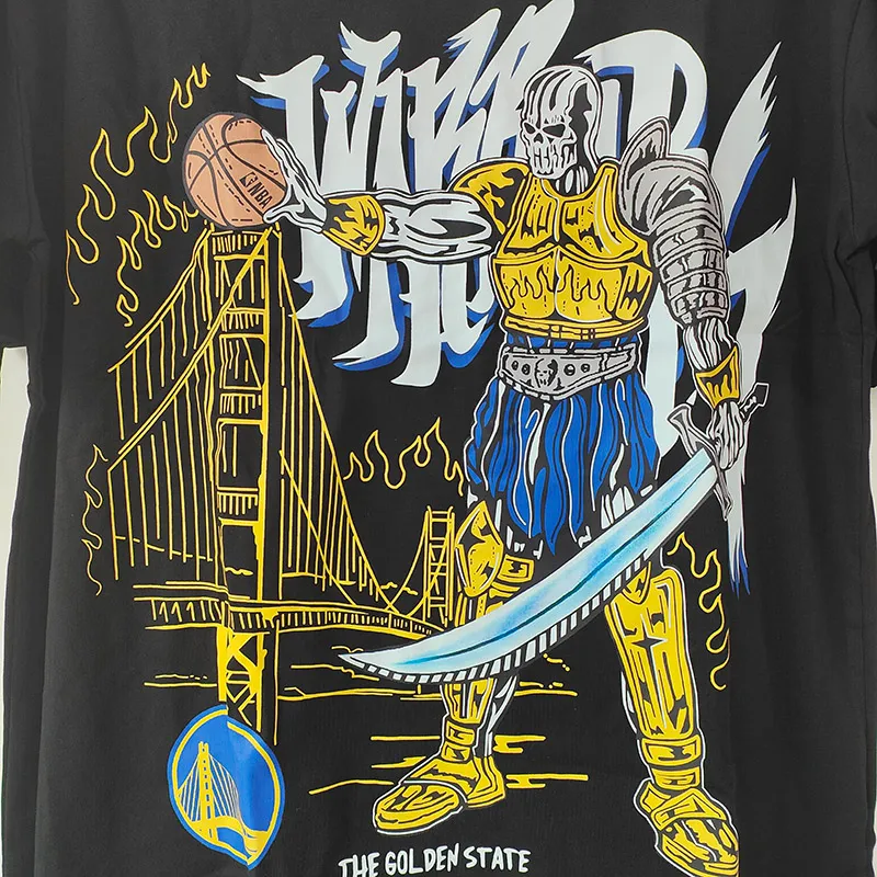 ウォーレンTシャツスティーブンカレープリントティーメンズロタスティーサマーレディースTシャツルーズティーメンカジュアルシャツブラックトップティーS-XL