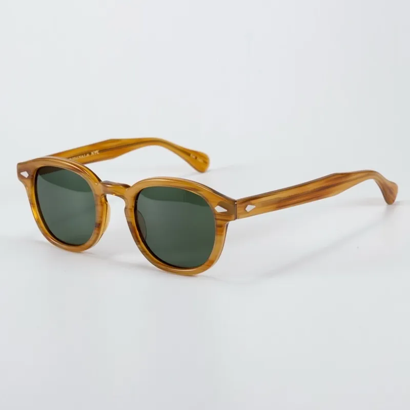 Johnny Depp Sun Glasses Мужчины Женщины роскошные бренд Lemtosh Polarized Sunglasses Винтажные ацетатные рамы водителя Shade 2204292944762