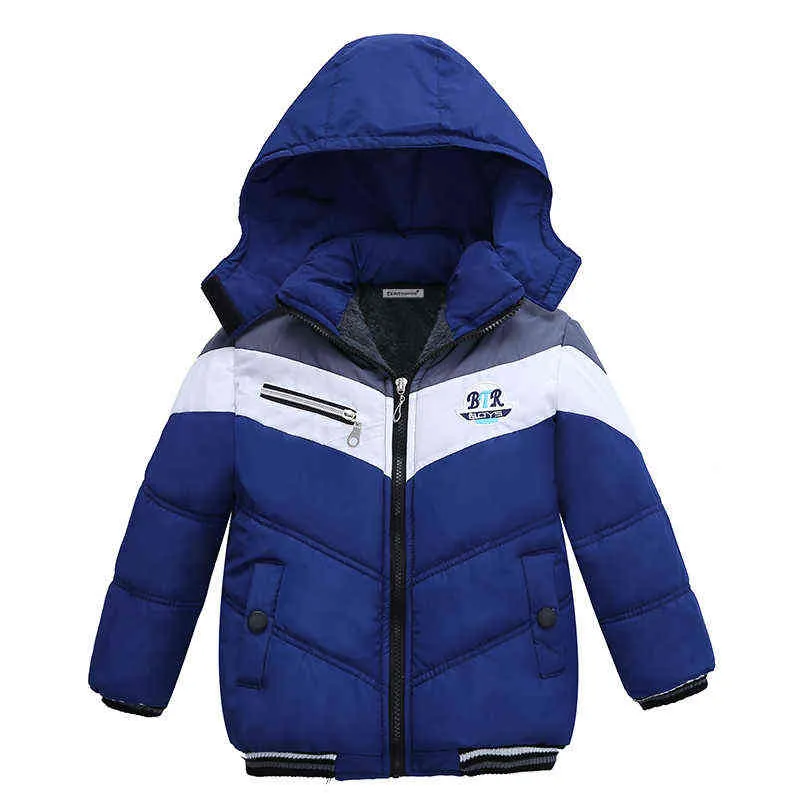 Giacca invernale Bambini Tenere al caldo Moda Natale Ragazzi Capispalla Cerniera con cappuccio Giacca casual da ragazza 2 3 4 Abbigliamento bambini di 5 anni J220718