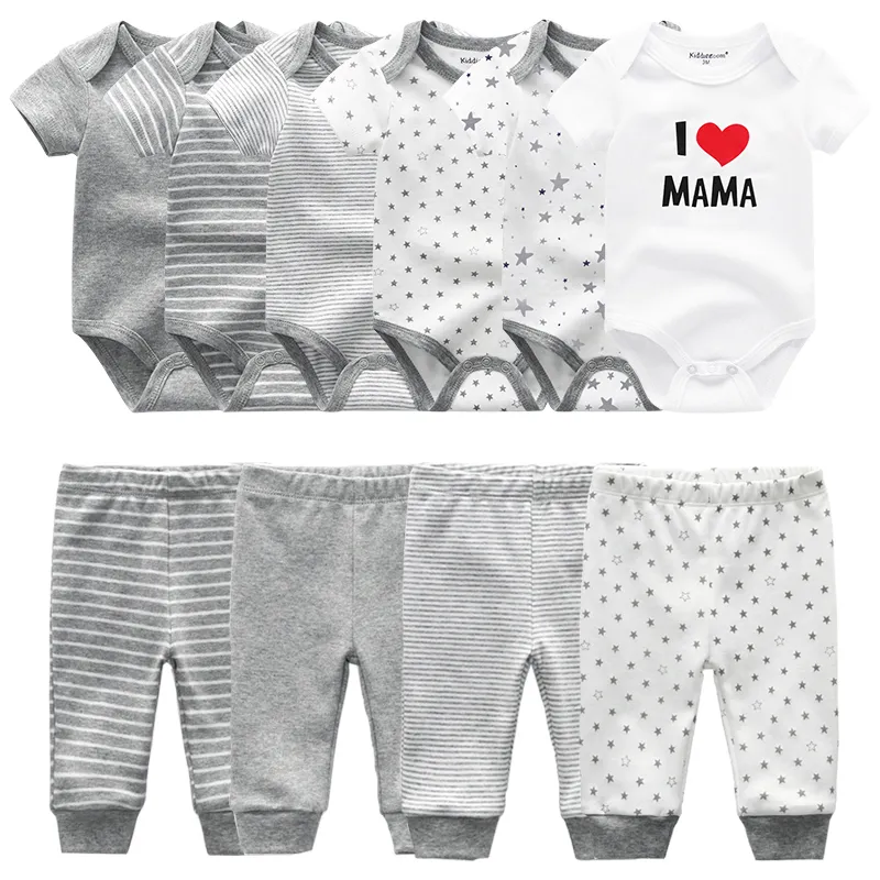 Born Gift Clothes Set Baby Boy Born Vêtements BodyPantalon Outfit Enfant Fille Costume Infant Pyjama Pur Coton Ensembles 220608
