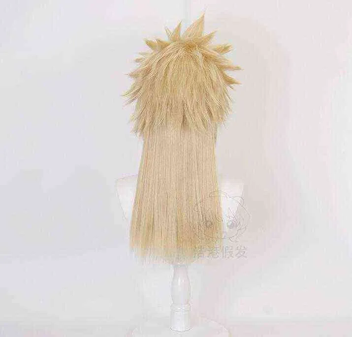 Аниме Final Fantasy VII FF7 Cloud Strife Linen Blonde Косплей Парики Термостойкий парик для волос Y22040895669043256644