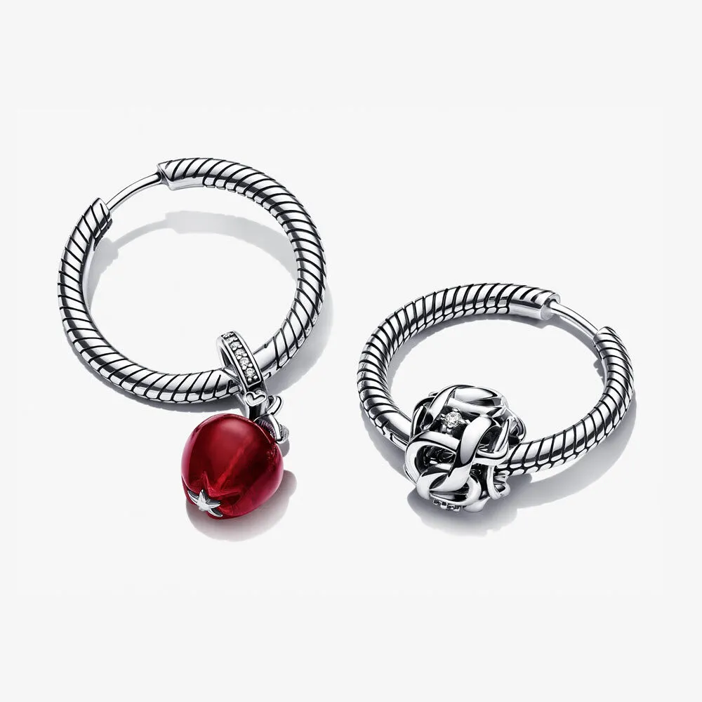 925 Ayar Gümüş Dangle Charm Me Serisi Anlar Charm Hoop Küpe Boncuk Fit Pandora Charms Bilezik DIY Takı Aksesuarları