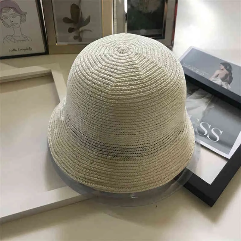 Leite seda respirável pescador chapéu feminino coreia versão da moda japonesa pode ser dobrado chapéu WS-2908 g220418